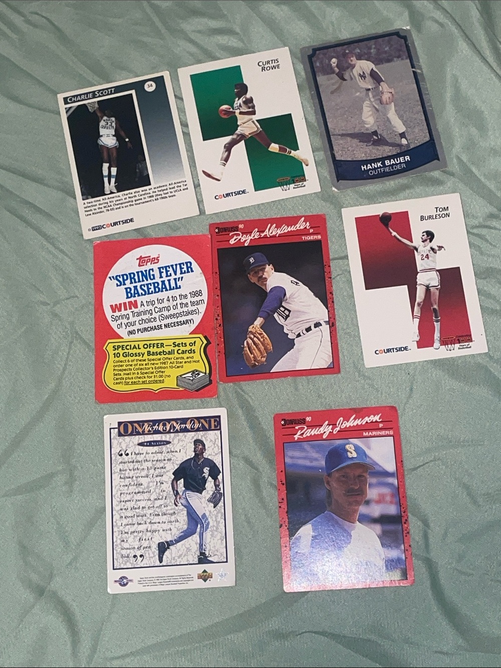 Old sports trading cards